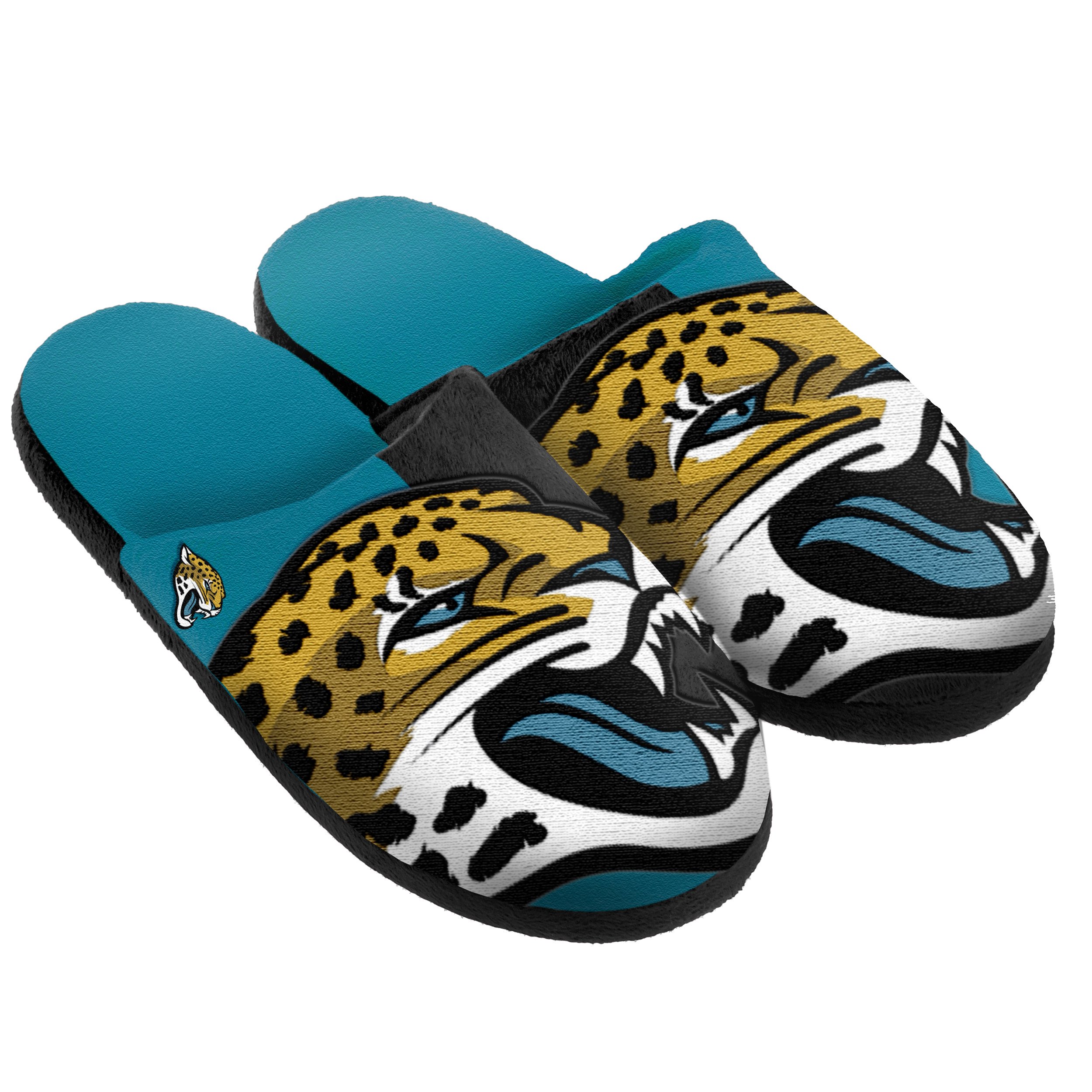 FOCO Jacksonville Jaguars Split Color Slide Slipper Extra Large