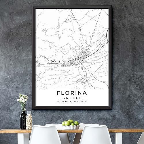 Miniatura 5 de Mapa de Florina, Grecia, Light 2 (18x24)