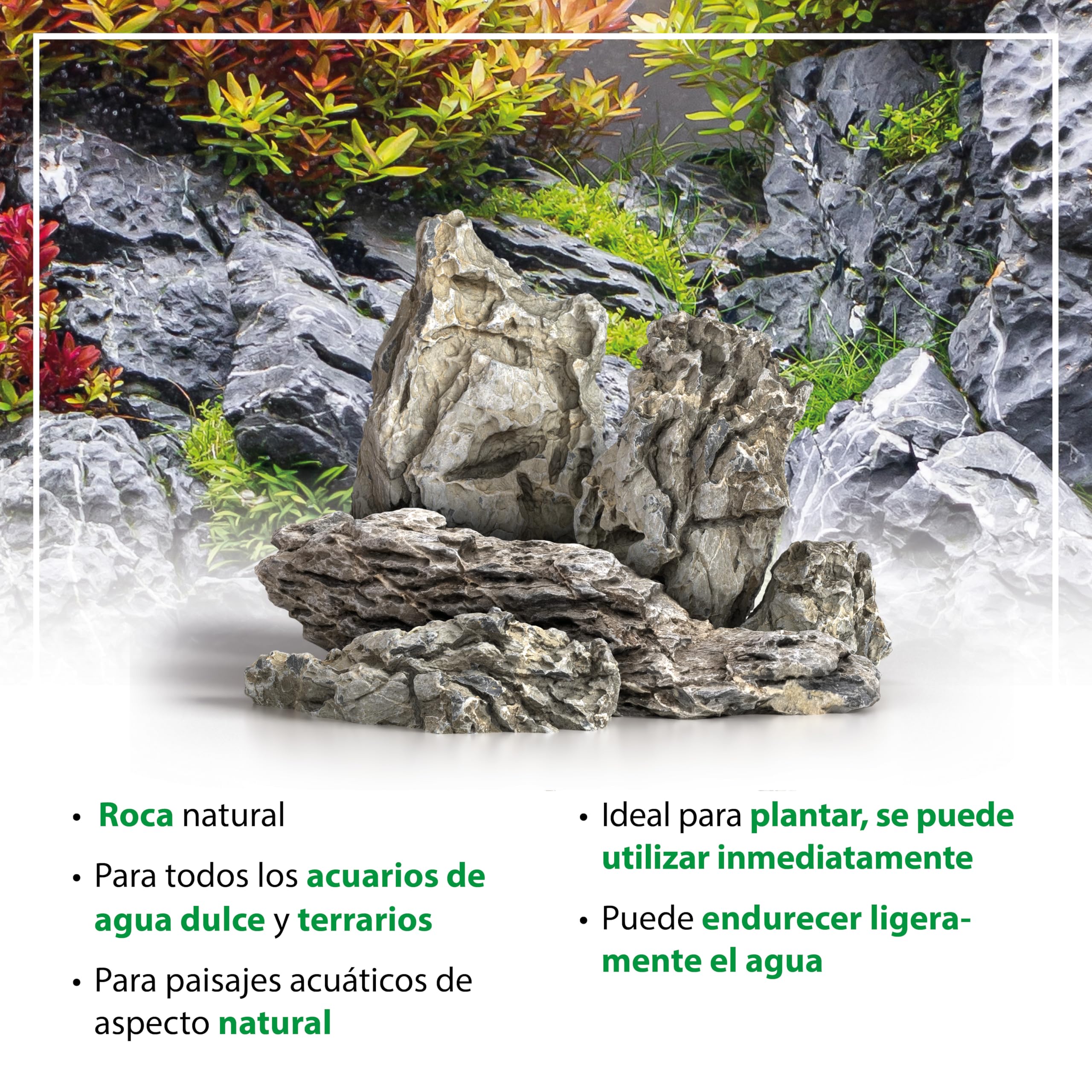 ARKA mySCAPE-Rocks Seiryu - 10 kg Mix - Rocas Naturales para la decoración Creativa de acuarios de Agua Dulce y terrarios, Ideales para Plantar.