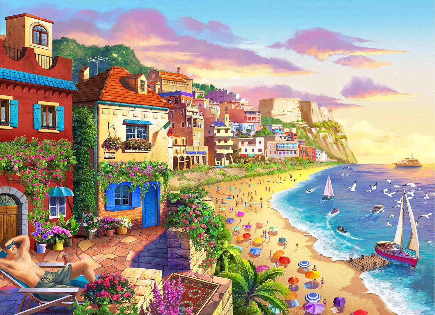 little tigger Jigsaw Puzzles for Adults 1000 Piece Summer Beach Puzzle