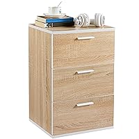 Yaheetech Comodino Camera da Letto Tavolino Moderno con 3 Cassetti Mobiletto da Cameretta Salotto