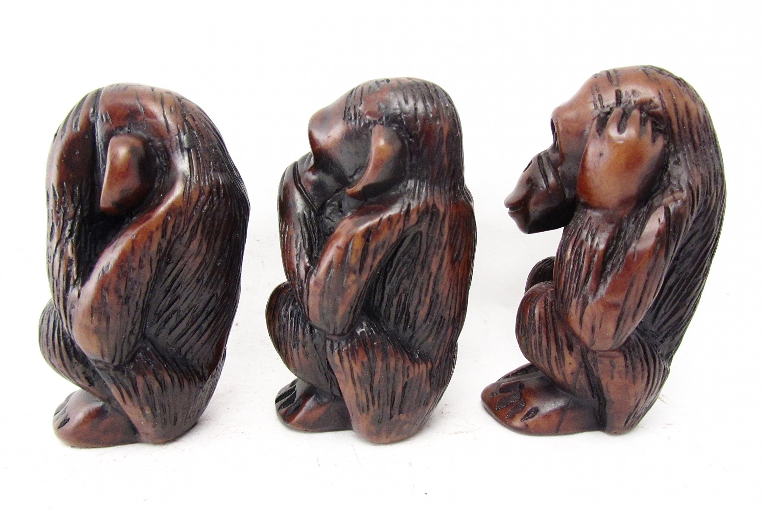 Buy Blue Orchid 3 Wise Monkeys Statues See No Evil Hear No Evil Say No