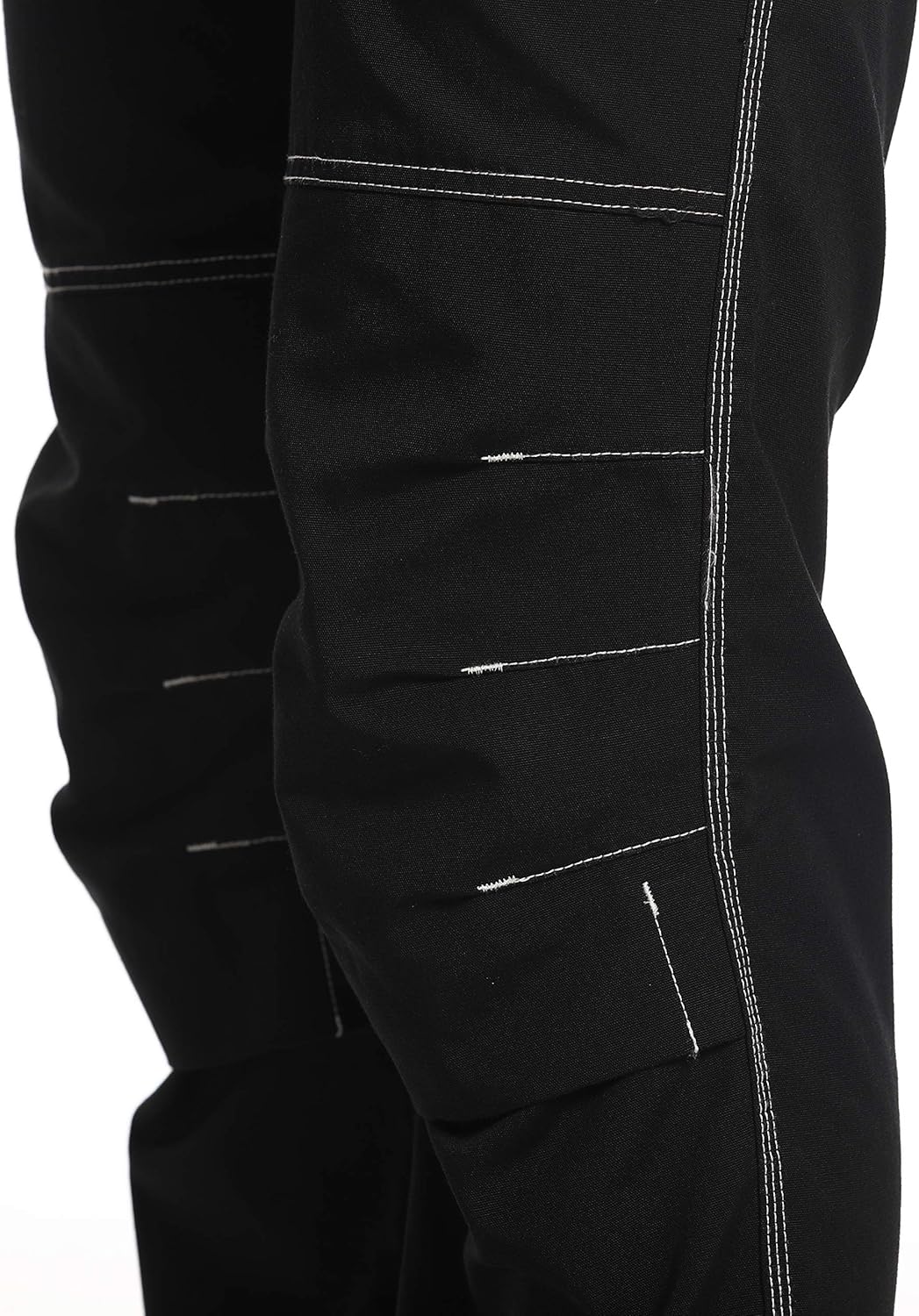 Men's Ripstop Construction Pants Tactical Field Pants Multi-Pocket Utility Cargo Work Pants SB129Y Black 30