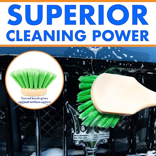 Miniatura 3 de Hub City Industry 18 - Cepillo para guardabarros LG para detalles de automóviles, mango de 20 pulgadas, suministros de limpieza, cepillo de lavado