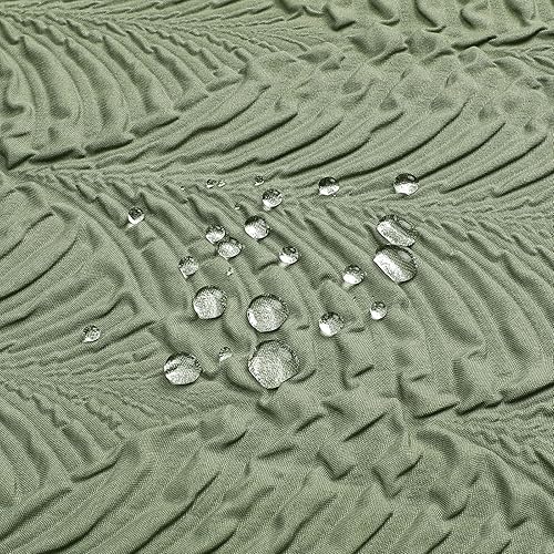 Miniatura 5 de Gibelle Cortina de ducha para baño, cortina de ducha de tela texturizada en relieve 3D, moderna cortina de ducha de tela suave con ganchos, 72 x 72