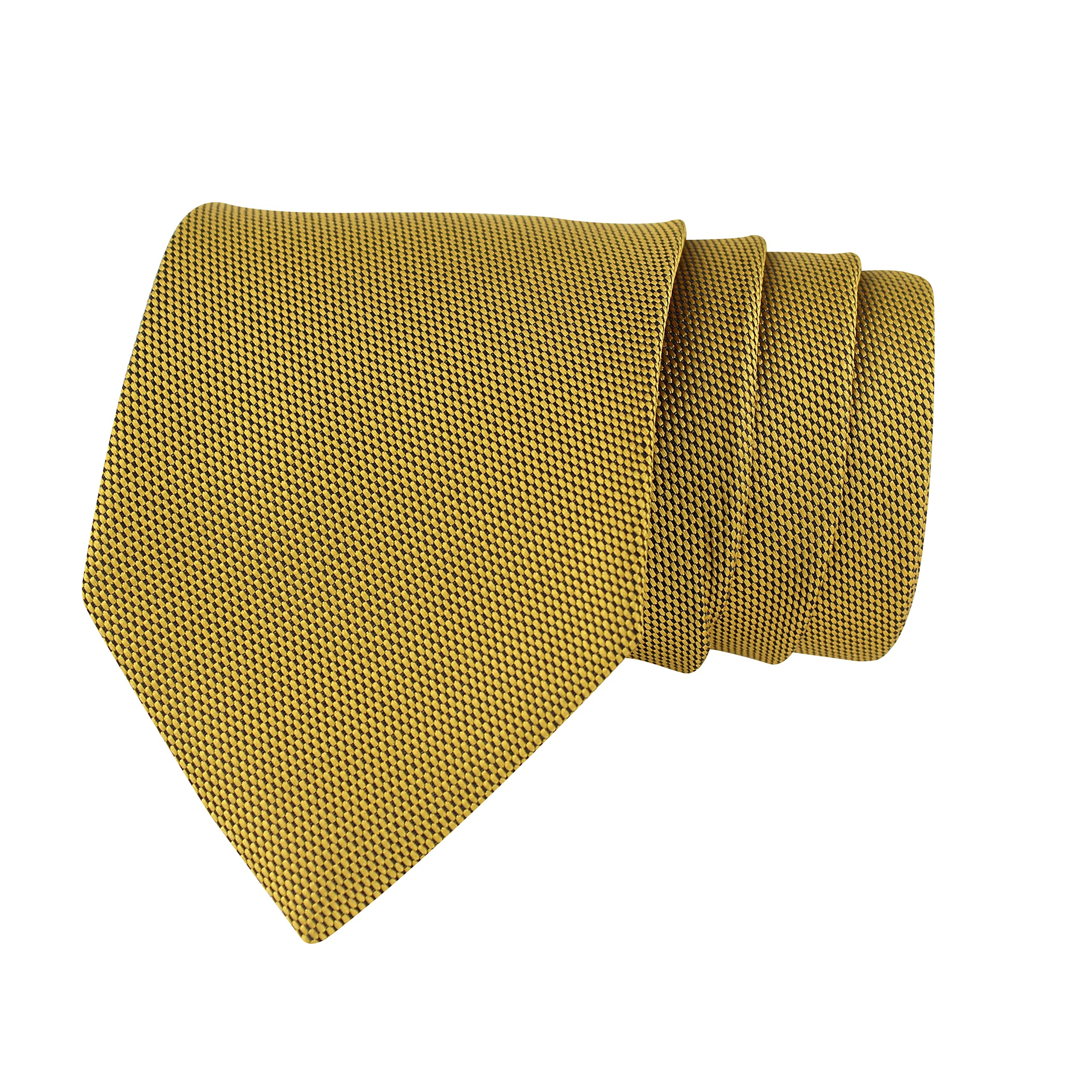 Kavove The Twining Dash Mustard Necktie For Men-image-6