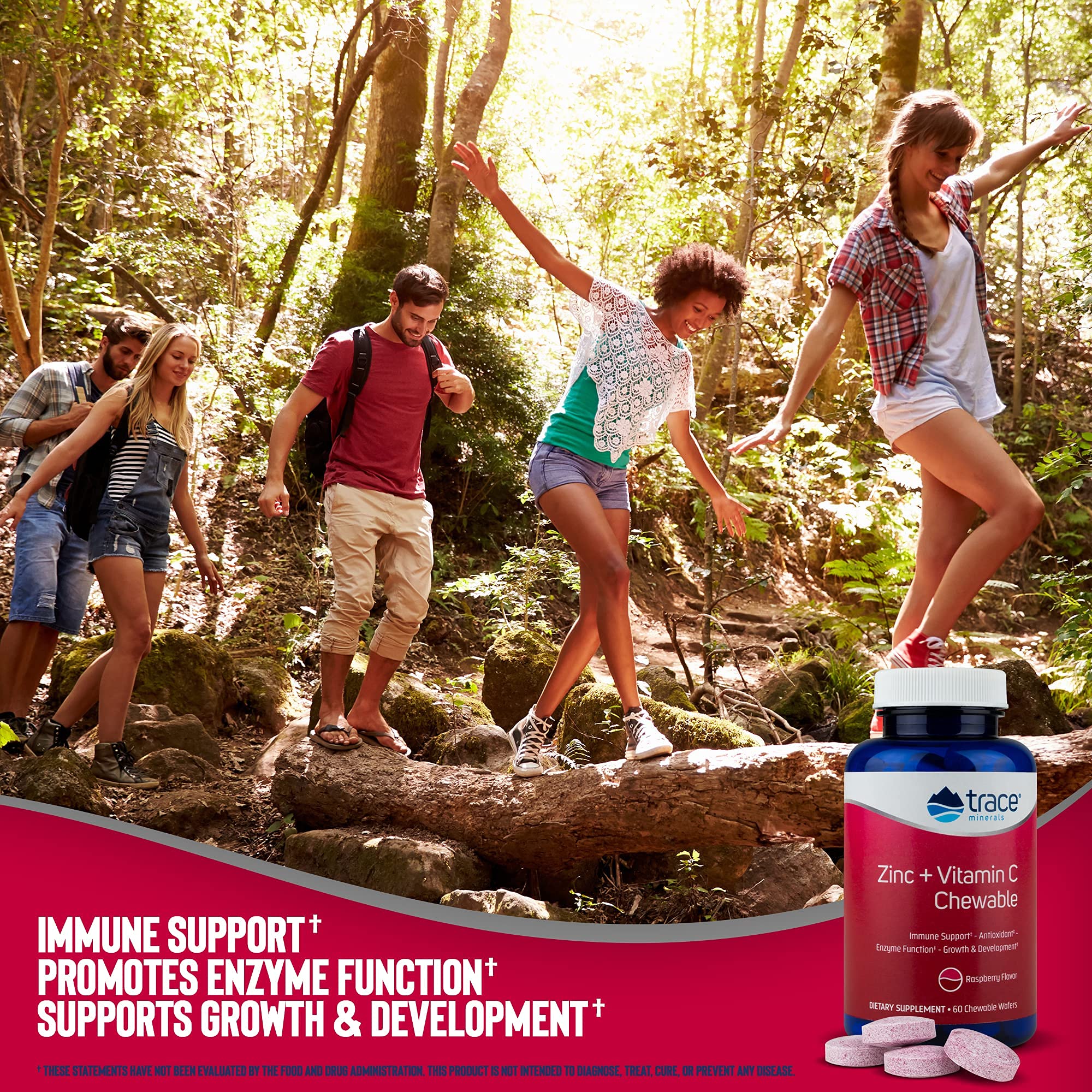 Buy Trace Minerals Zinc + Vitamin C Chewable Immune Booster