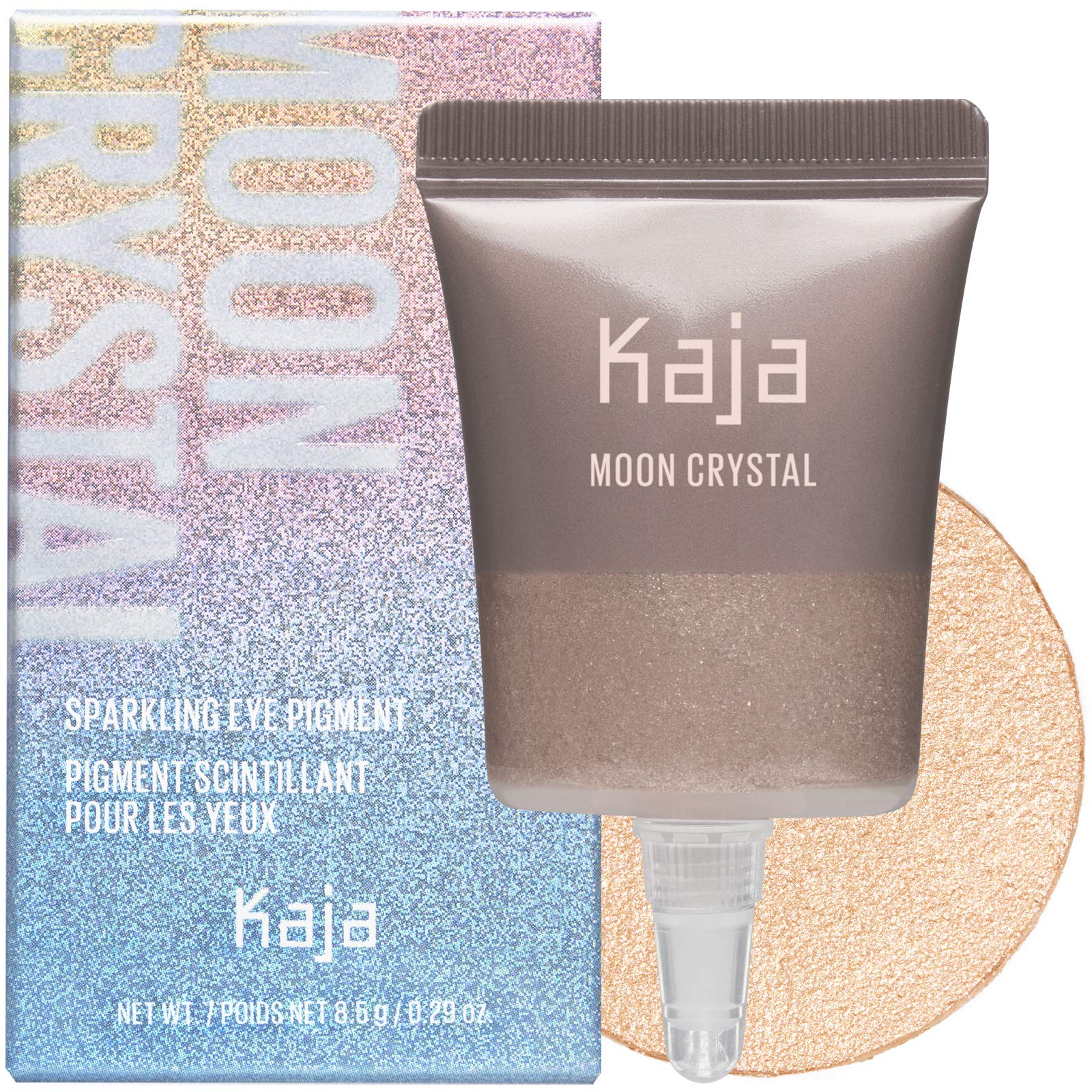 Amazon Com Kaja Eyeshadow Moon Crystal Sparkling Eye Pigment Shimmering Champagne Finish Highly Pigmented Glitter 02 Luminary 0 29 Oz Beauty Personal Care
