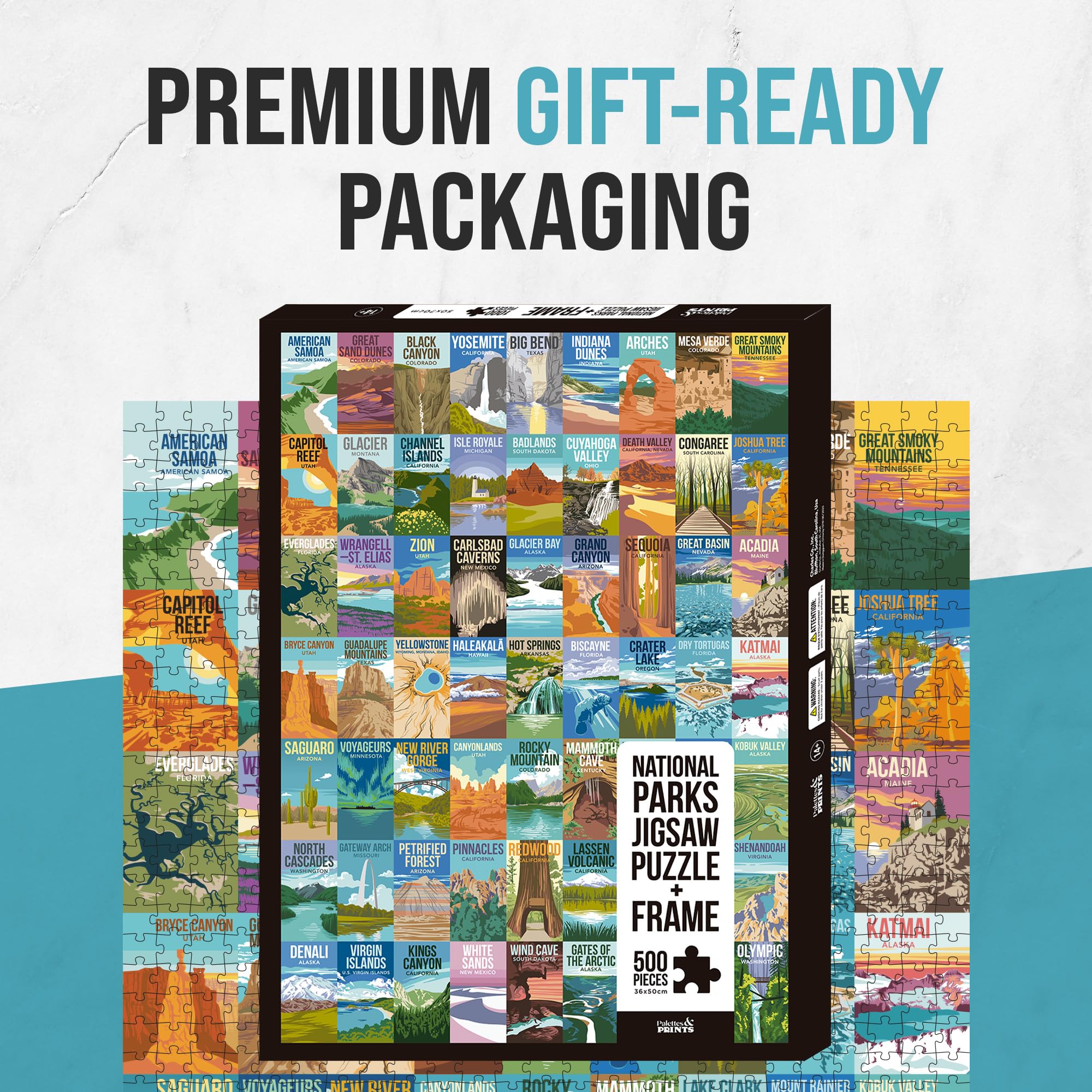 Amazon.com: National Parks Puzzle for Adults with Frame 500 Pieces