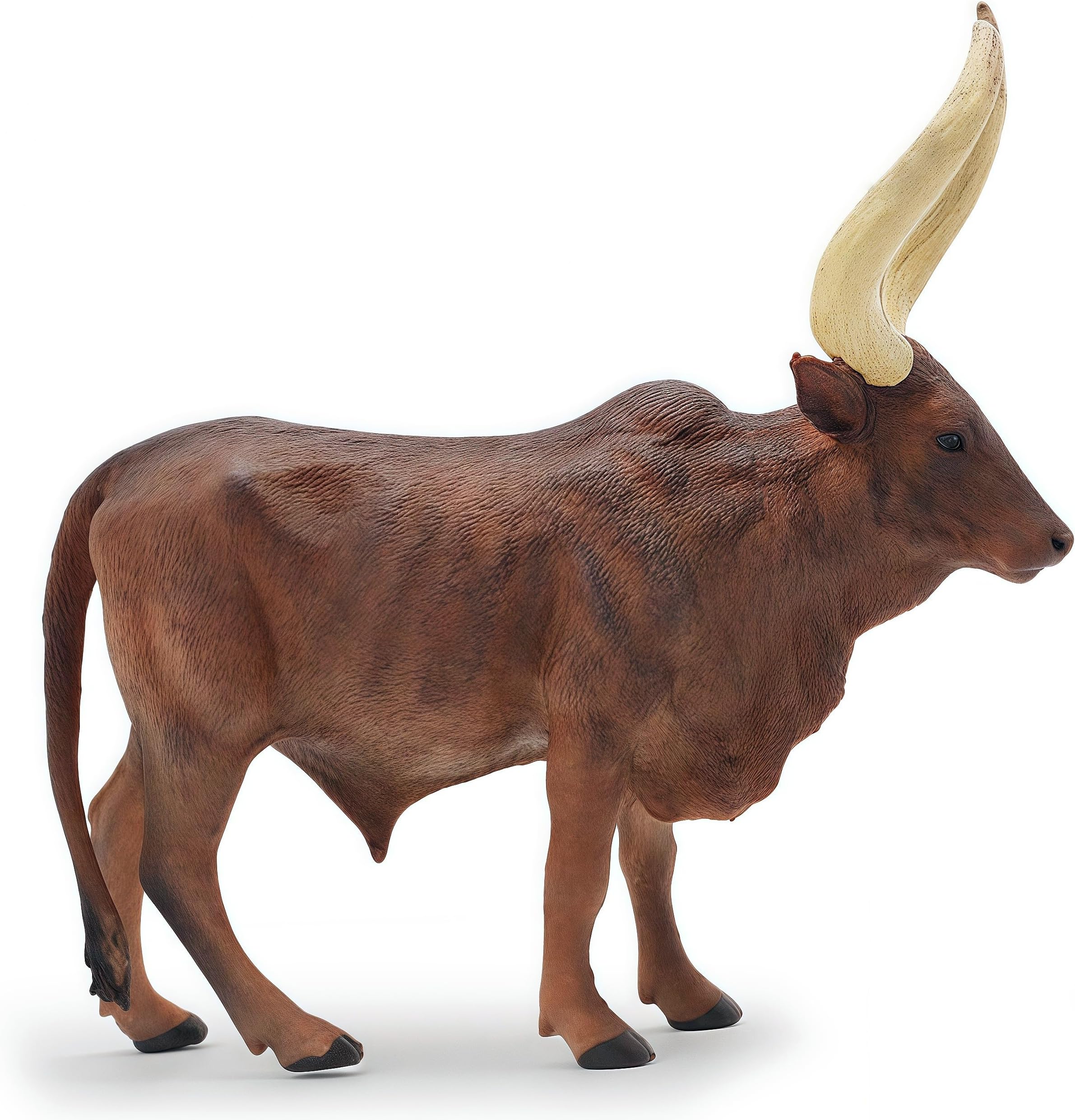 Gemini&Genius Longhorn Cow Farm Animal Toy - Realistic and Durable Bull Ox Toy for Kids Boys and Girls - Cake Topper and Collection