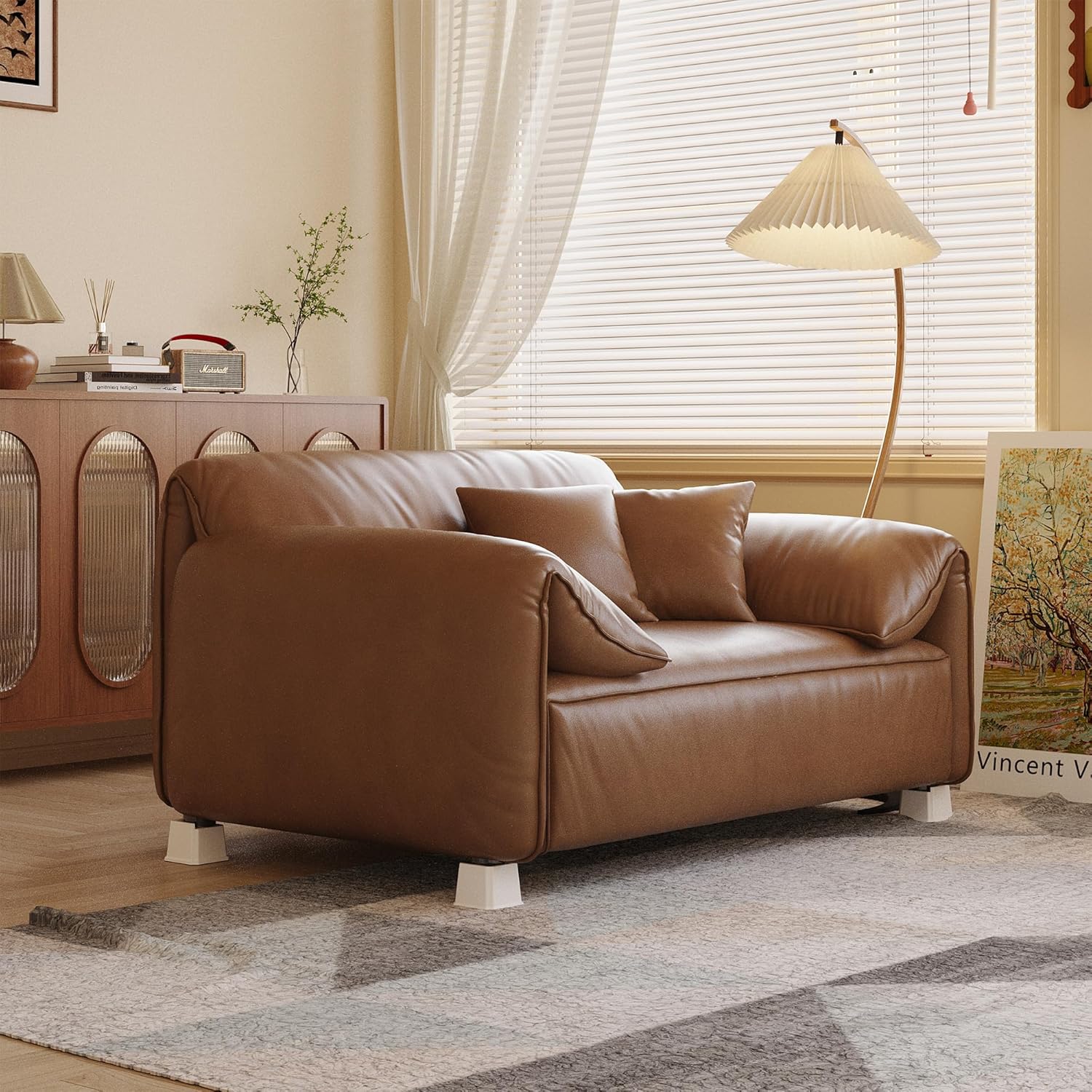 L Shape Bed Risers 4 Inch Heavy Duty, Furniture Risers for Bed Frame, Couch, Desk, Cabinet, Chair, Lifts Up to 1,500 lb, Set of 9, White