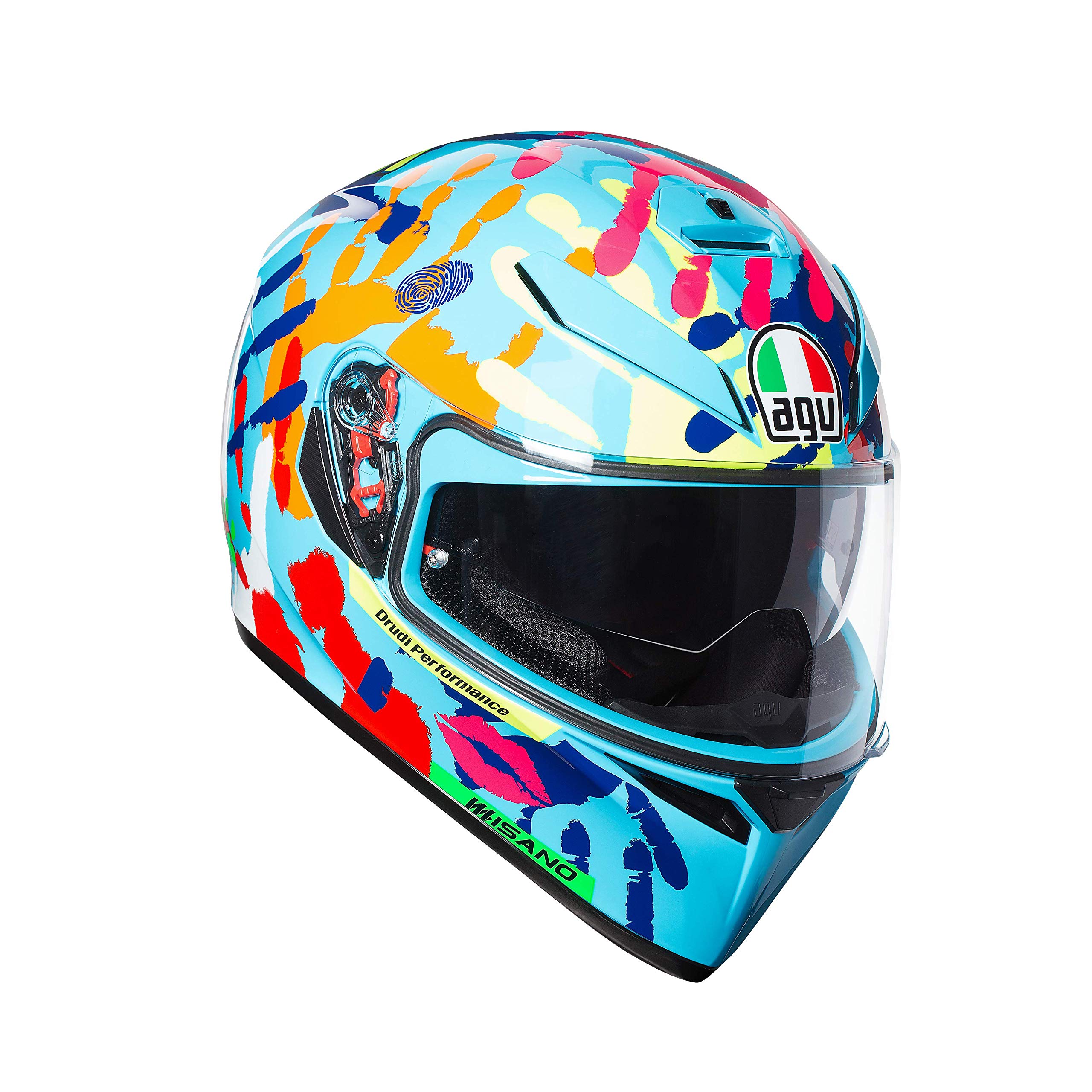 AGV 0301A0EY_014_XL K-3 SV E2205 Helmet Top PLK Blue Size XL Automotive
