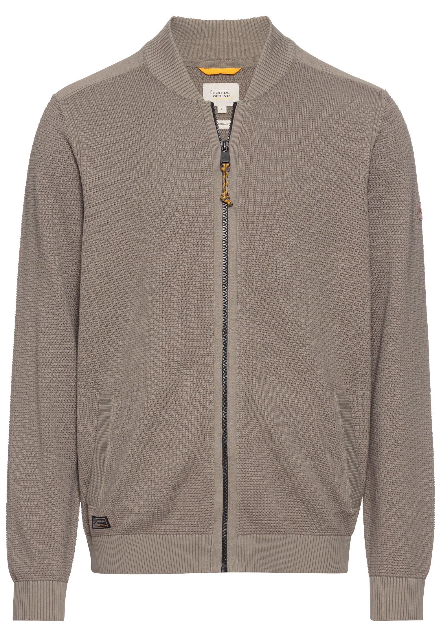 Cardigan Homme camel active de qualité supérieure en maille durable - 8