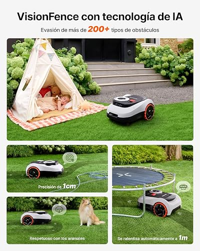 Segway Navimow i208 LiDAR Robotic Lawn Mower for 800 m², Off-Road Wheels for 45% Slopes, Solid-state LiDAR & Vision Dual System, Auto Mapping, No Wires, No Antenna, 59db(A) Quiet Mowing, Built-In 4G - 5