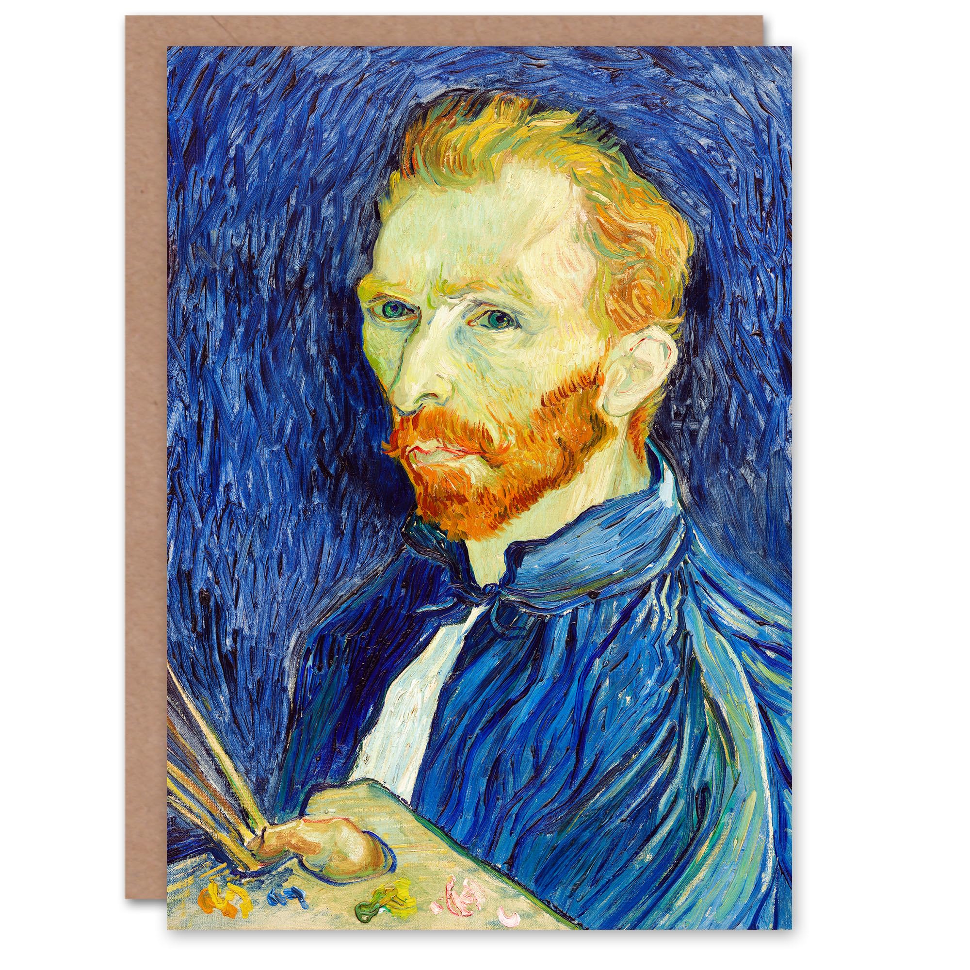 Artery8 Vincent van Gogh Art Card Self Portrait With Palette