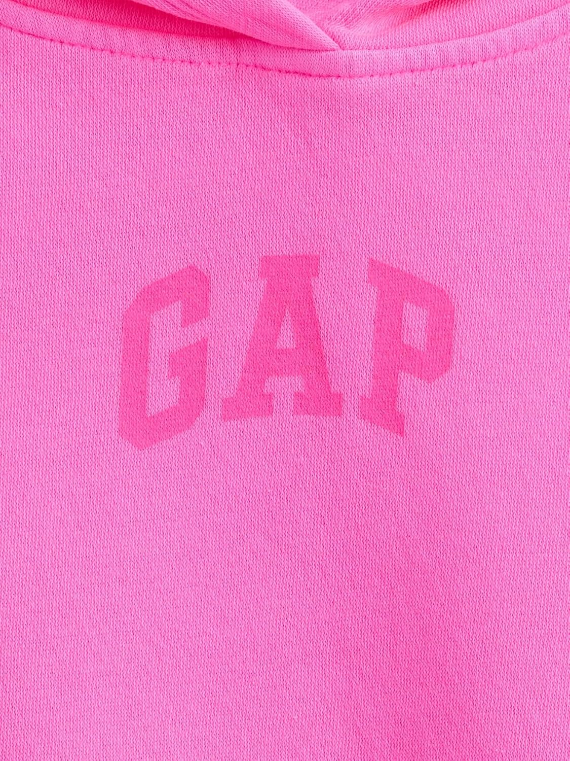 GAP Girls' Hi-lo Logo Pullover Hoodie