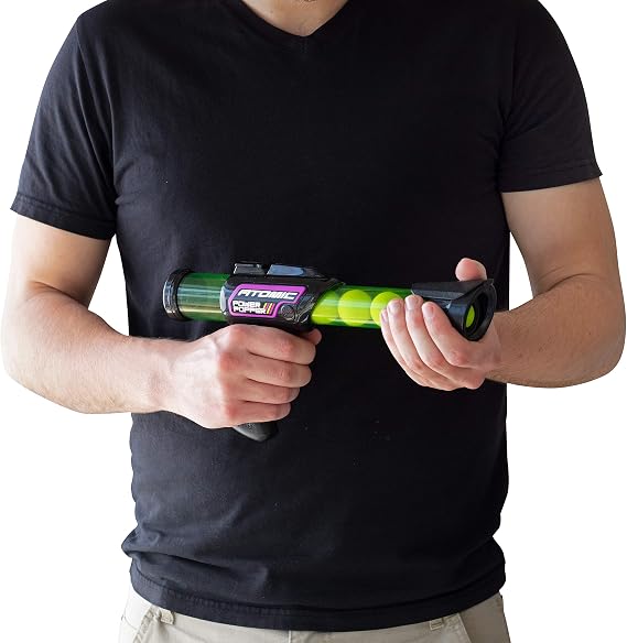 Hog Wild Atomic Power Popper 6X - Stocking Stuffer Features Rapid Fire Foam Ball Blaster - Blasts Up to 6 Foam Balls - 4+
