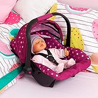 Vista 6 de Bayer Design - Asiento prémium de automóvil con toldo para muñeca de bebé, lunares