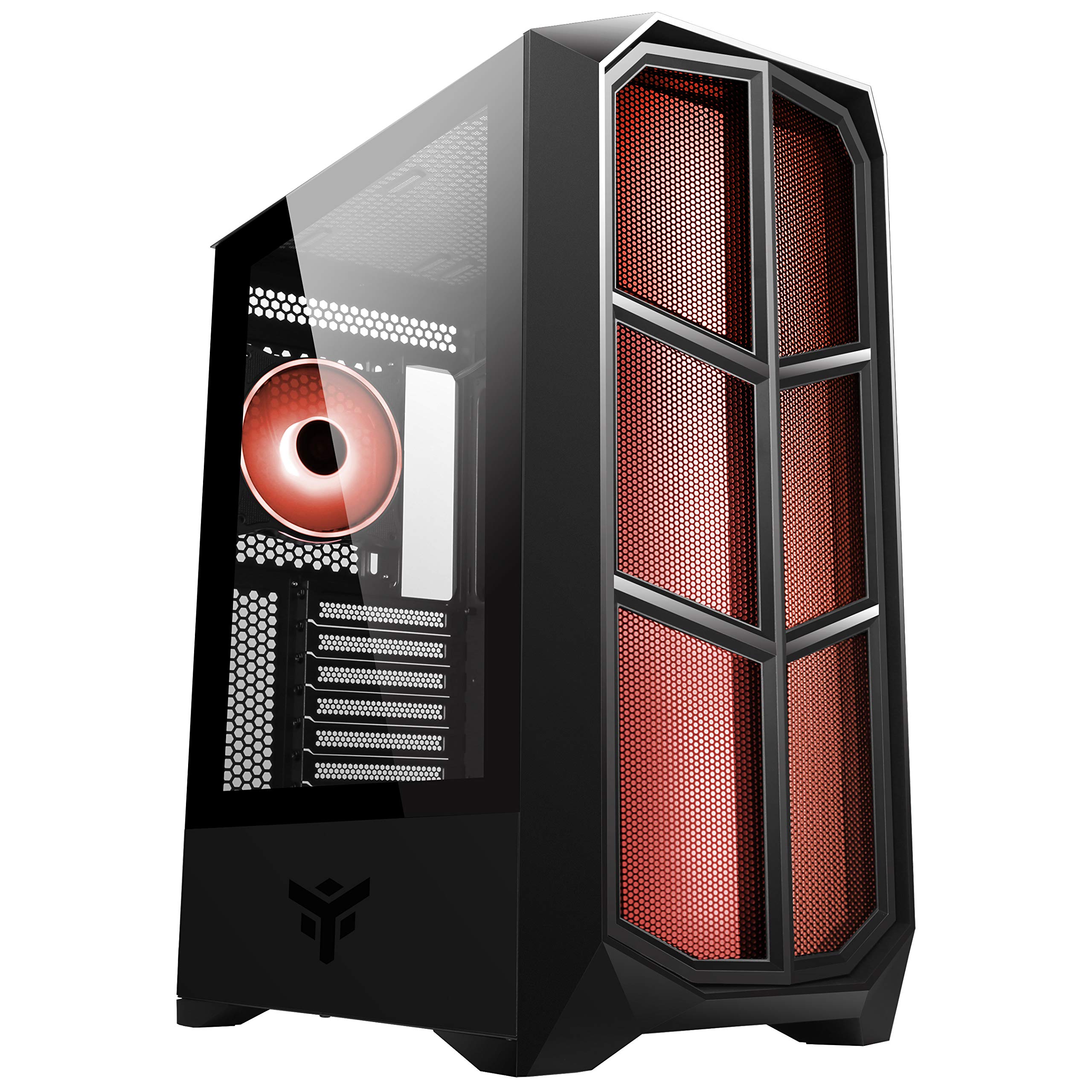 Case Itek VERTIBRA Y210 Gaming Middle Tower 12 cm ARGB fan, 2 x USB3, Side Panel Temp Glass