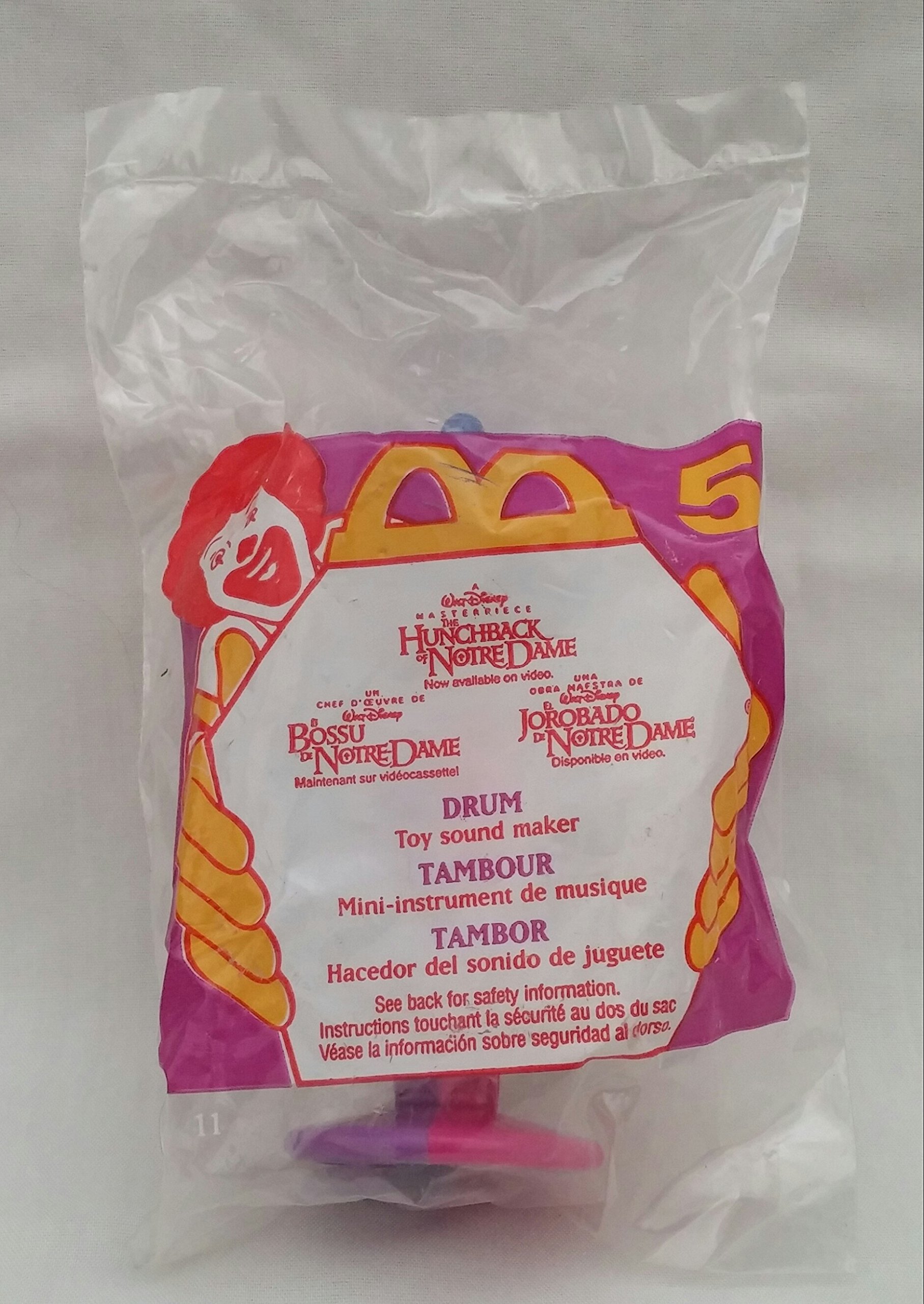 McDonald Happy Meals - Hunchback of Notre Dame - Drum Toy Sound Maker by McDonald's