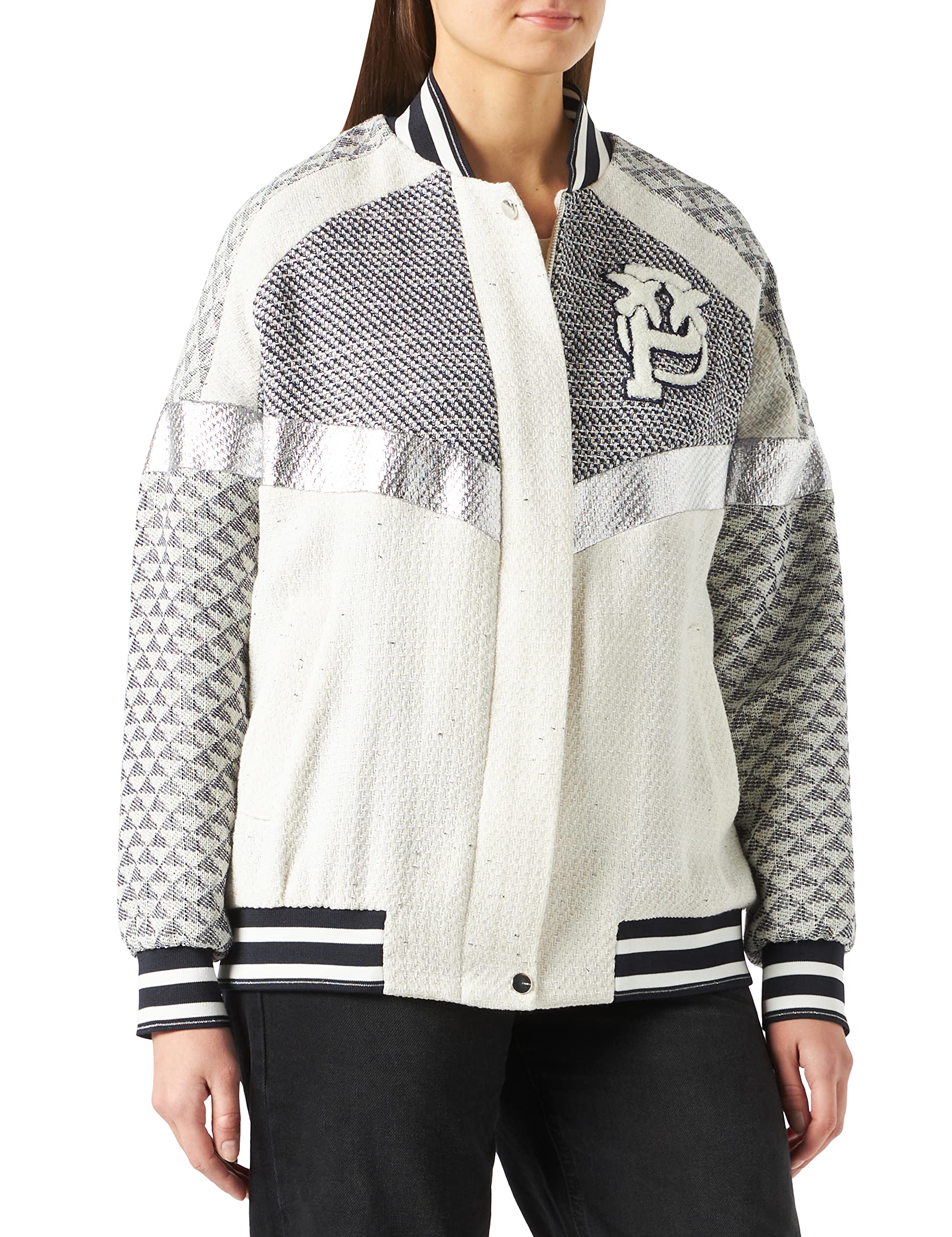 Pinko Women's Bobbio Bomber Tweed Coat