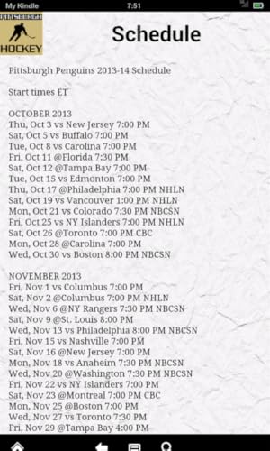 Pittsburgh Hockey News (Kindle Tablet Edition)