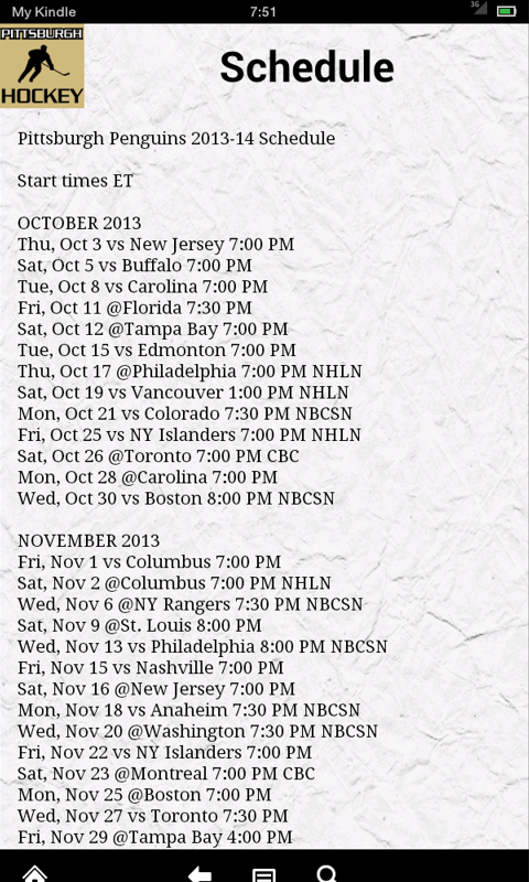Pittsburgh Hockey News (Kindle Tablet Edition) - App on Amazon Appstore
