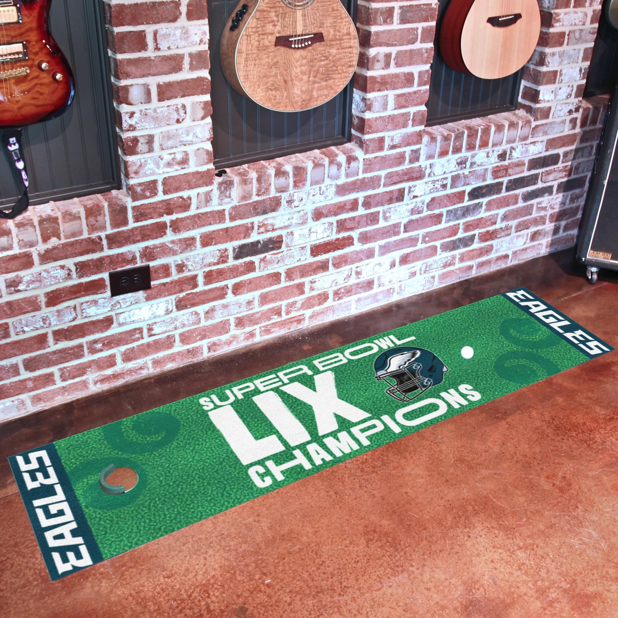 FANMATS 46240 2024-25 Super Bowl LIX Champions - Philadelphia Eagles Putting Green Mat | Green | 18
