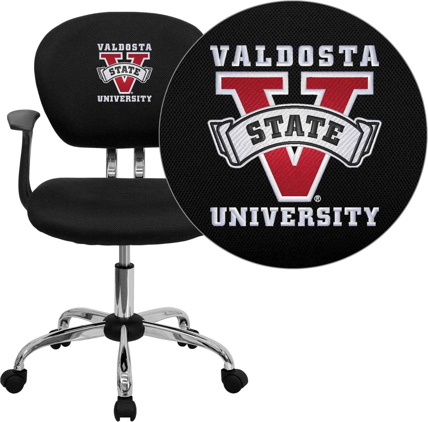Flash Furniture Valdosta State University Blazers Embroidered Black Mesh Task Chair