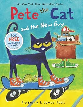 Pete the Cat and the New Guy A groovy picture book where Pete wel new neighbor Gus, showing that being different makes friendship special.
