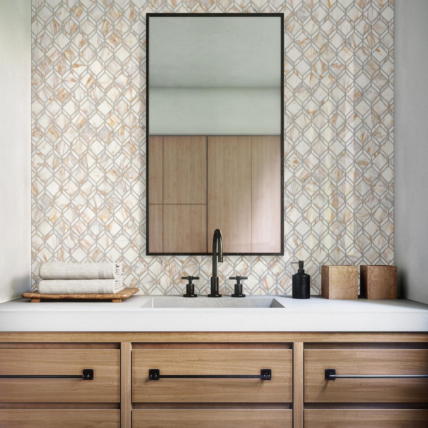 Daltile Gamma Natural Stone Balance XL Wall and Floor Mosaic Tile (10 PC Per Carton) (7.20 SQFT Per Carton)