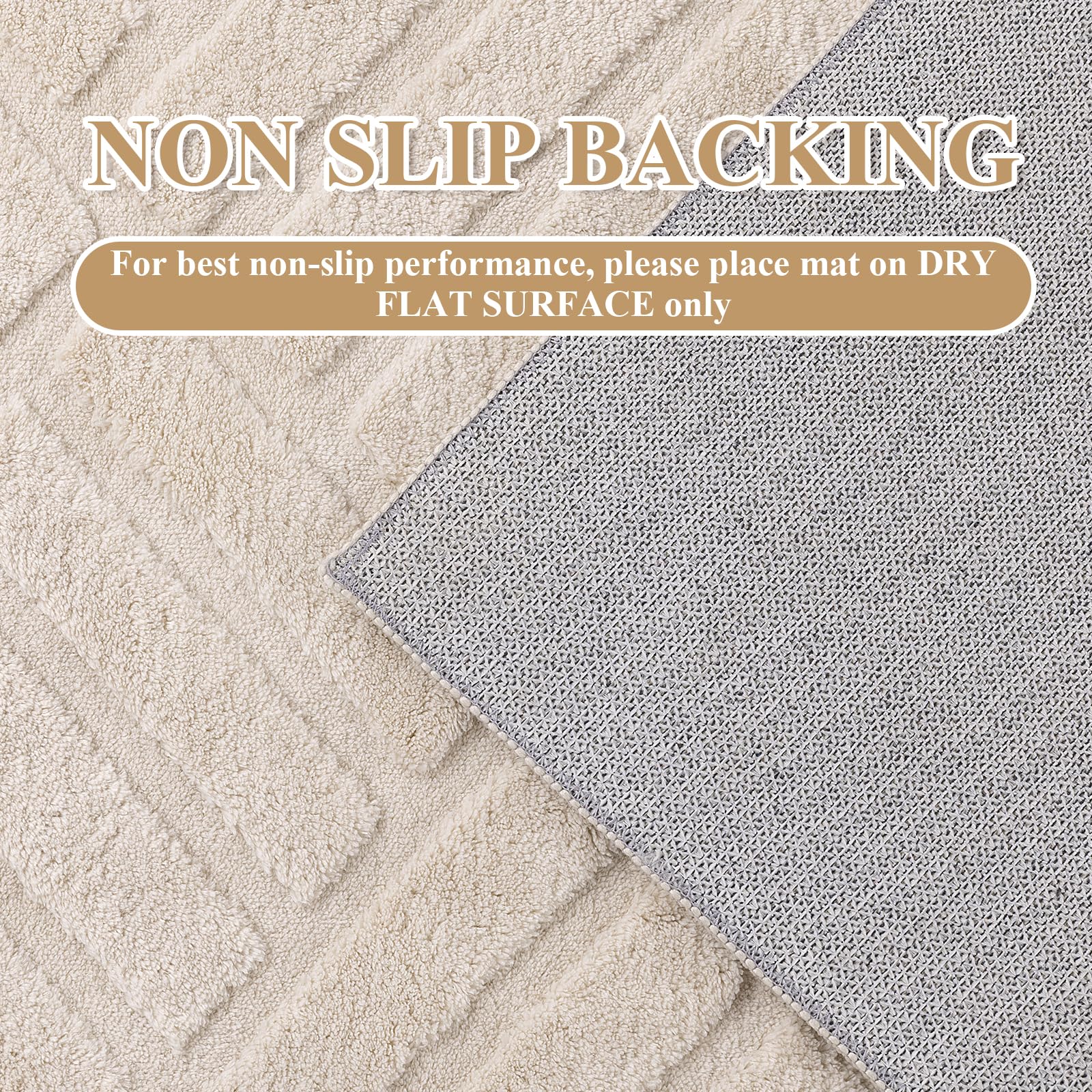 Enyhom Teppich Wohnzimmer 160 x 230 cm, Creme Waschbar Teppich - 3D Effekt rutschfest Teppiche für Schlafzimmer, Esszimmer, Kinderzimmer Küche Wohnzimmerteppich Boho Geometrisch