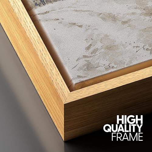 Vista 129 de SIGNFORD Lienzo enmarcado para pared, tren de montaña de otoño, vías de ferrocarril, naturaleza, desierto, fotografía, realismo, paisaje decorativo