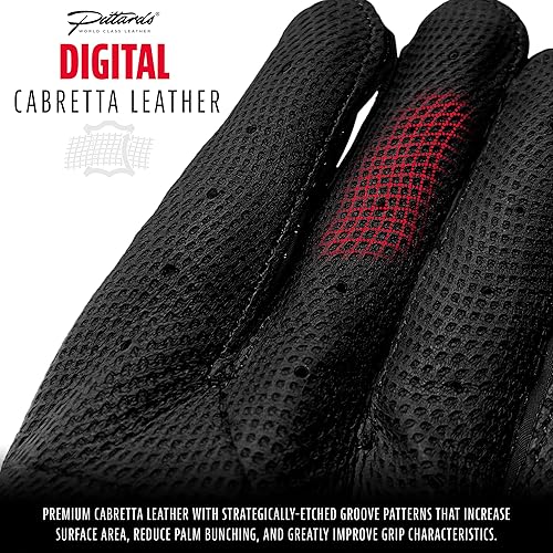 Miniatura 167 de Franklin Sports MLB - Guantes de bateo de béisbol CFX Pro para adultos + jóvenes, béisbol + sóftbol, varios tamaños + colores Negro/Negro