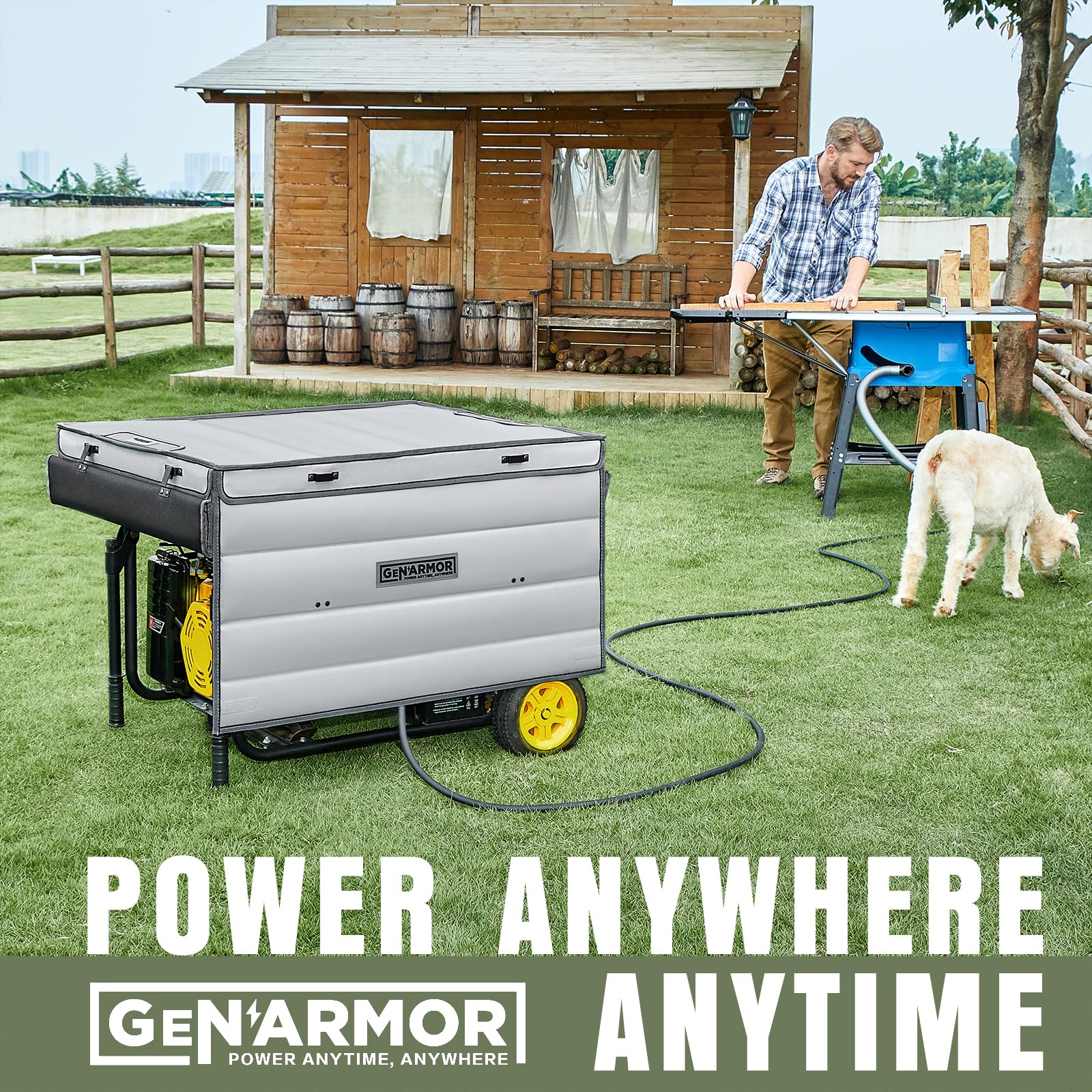 GenArmor Cubiertas para generador mientras corres, gris