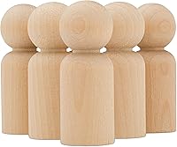 Vista 10 de Muñecas de madera con forma de papá grande de 3.5 pulgadas, paquete de 25 muñecas de madera para jugar, figuras de madera de abedul fuerte, sin