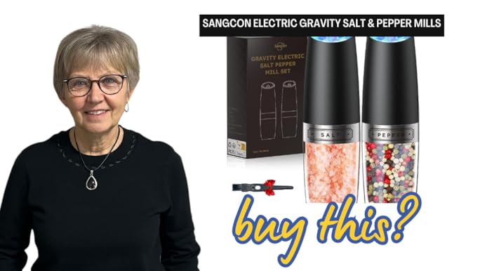 Amazon.com: Sangcon Gravity Electric Salt and Pepper Grinder