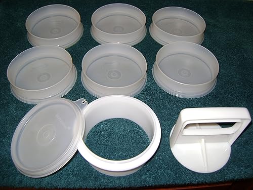 Miniatura 2 de VINTAGE Tupperware Hamburger Patty - Hace y almacena 6 hamburguesas - Completo como se muestra