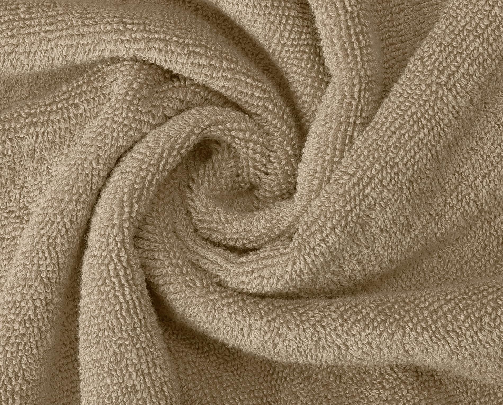Oakias Juego de toallas de 8 piezas, color beige, 600 g/m², 2 toallas de baño, 2 toallas de mano y 4 paños de calidad, altamente absorbentes