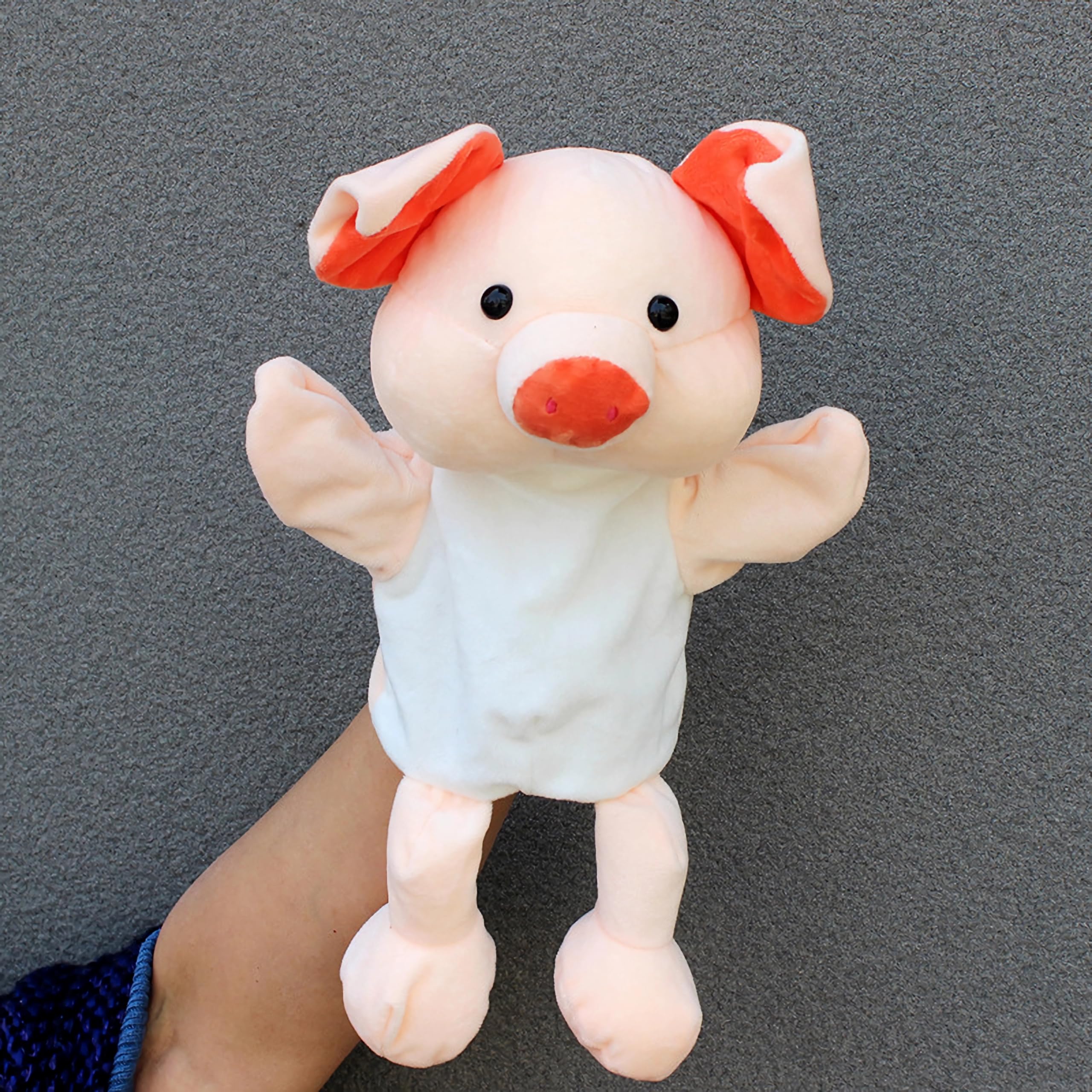 Marionetas de mano de animales para niños, incluye lobo, tigre, león, mono con patas, perfectas para contar historias, enseñanza, preescolar, regalos de cumpleaños (boca abierta móvil) — view 14