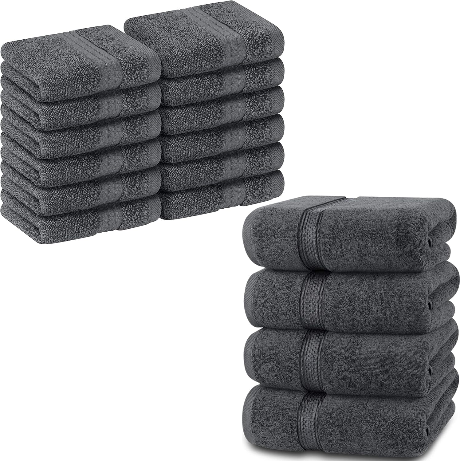 Utopia Towels Bundle of 16 Luxury Washcloths & Bath Towels