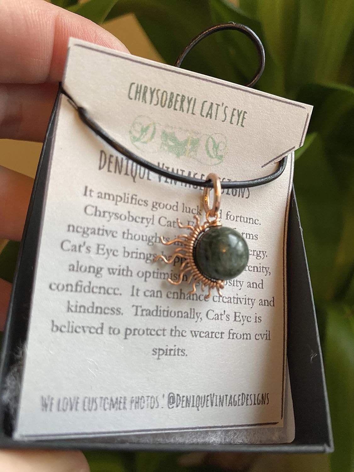 Green Chrysoberyl Cats Eye 1/2 Sun Wire Pendant- Black Niobium/Silver/Steel/Copper/Bronze/14K Gold, or 14K Rose Gold- Pendant or Bracelet Charm Black Gemstone Jewelry Sun Moon Necklace
