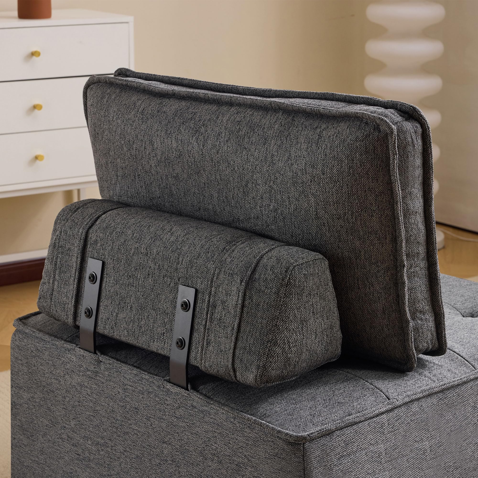 Sofá Modular Reclinable de Tela de Lino, Ultra Suave y Transpirable, para Apartamentos Pequeños y Dormitorios