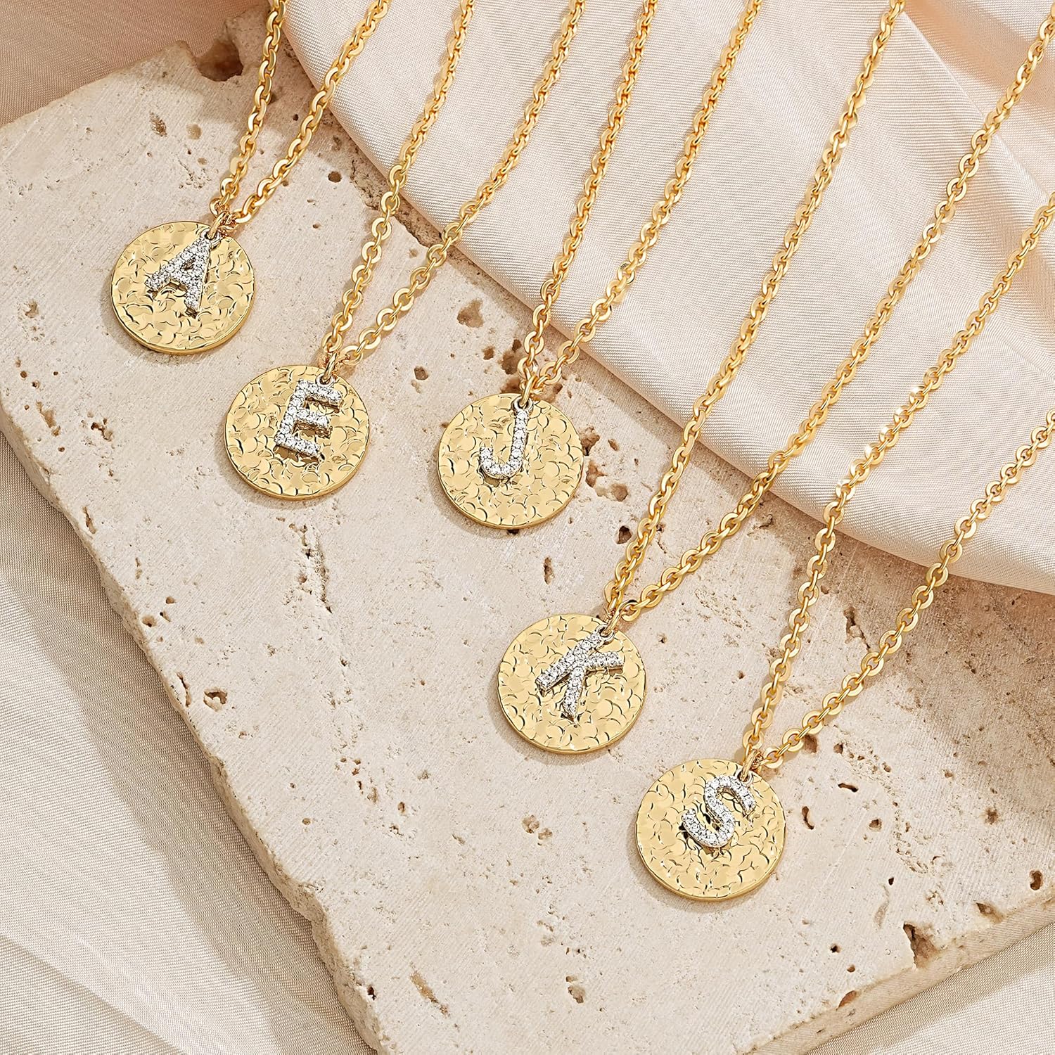 Gold Initial Necklaces for Women, 14K Gold Plated Pendant Name Necklace, Tiny Personalized Dainty Letter A-Z Necklace, Gold Jewelry for Women Gift - Image 6
