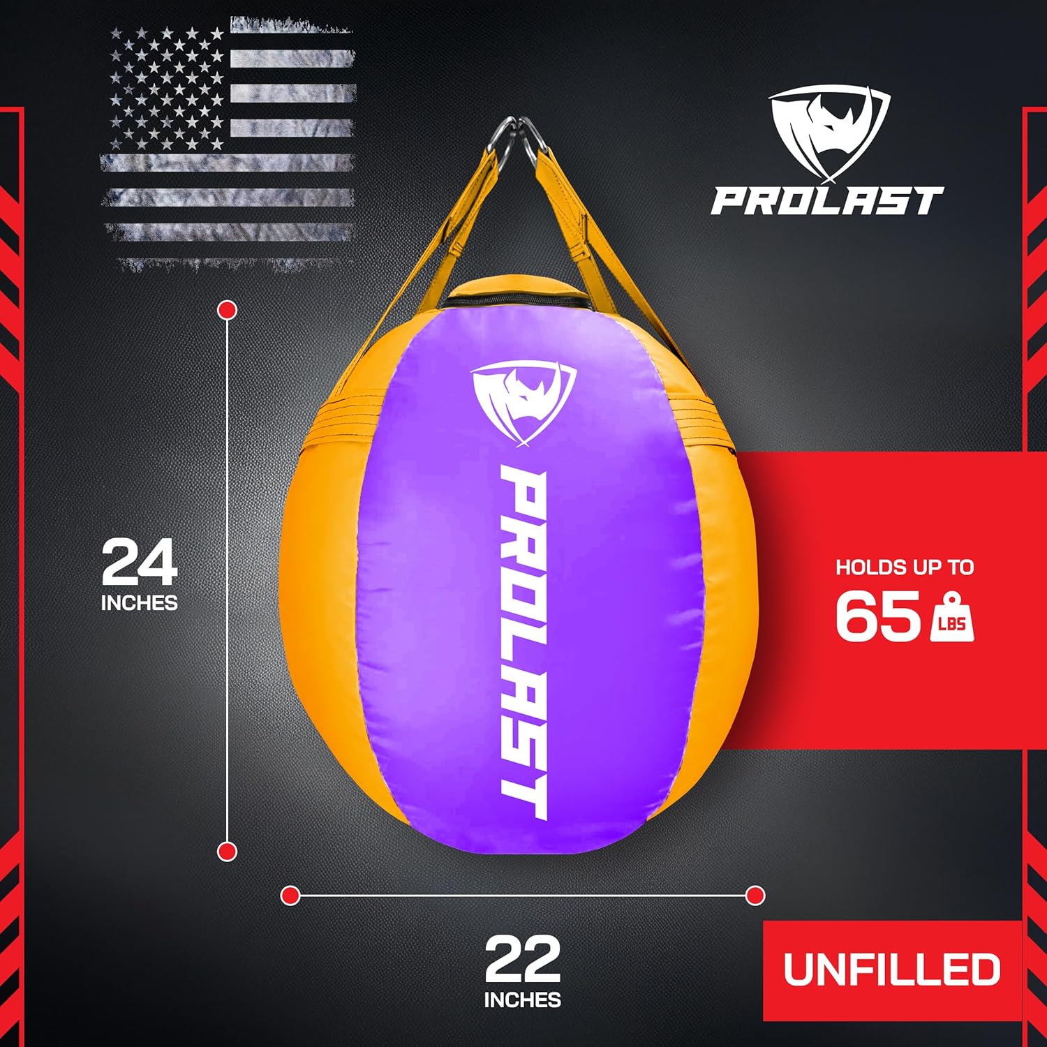 PROLAST Wrecking Ball Heavy Boxing Punching Bag for Women, Hook and Uppercut, Body Snatcher, MMA, Muay Thai, Strength Training Equipment