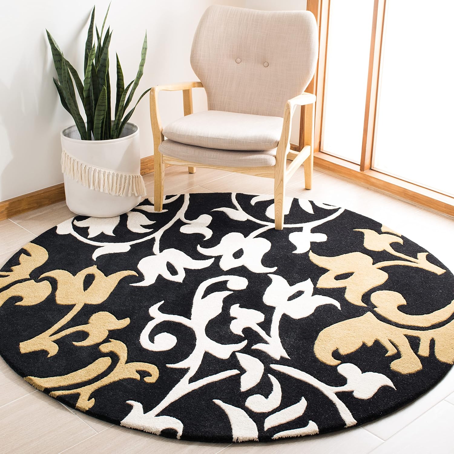 SAFAVIEH Soho Collection 2'6" x 6' Brown/Multi SOH760A Handmade Premium Wool & Viscose Runner Rug