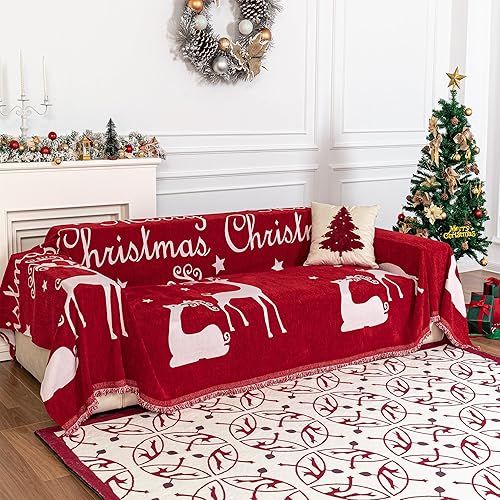 Miniatura 35 de MYSKY HOME Fundas para sofá, fundas lavables para sofá modular, funda de 3 cojines, protector de muebles con borlas para niños, perros y mascotas,