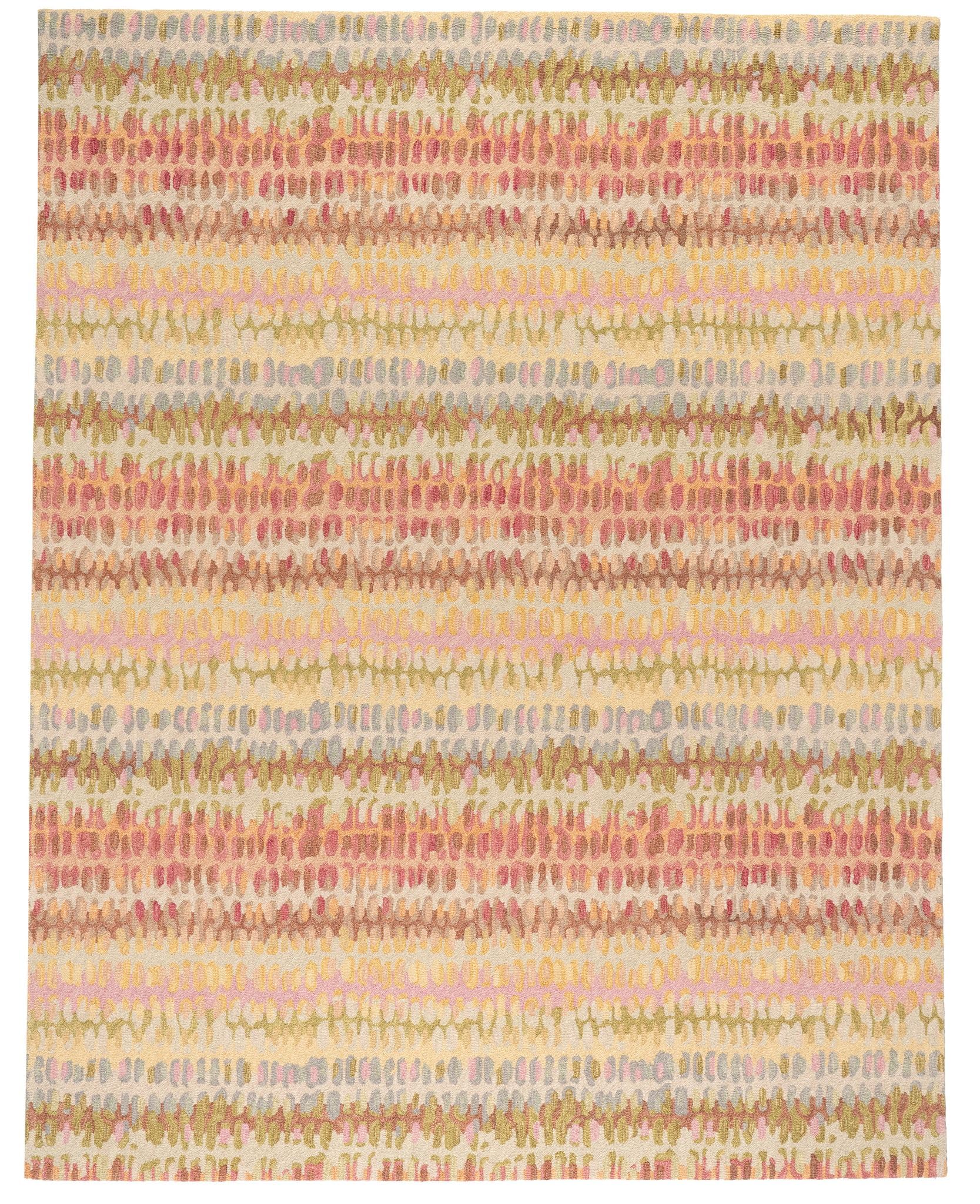 Dash and Albert Paint Chip Wool Area Rug - 2' x 3' Pastel Graphic Hand Micro Hooked Accent Rug - Durable, High Traffic Areas Hallway, Living Room,