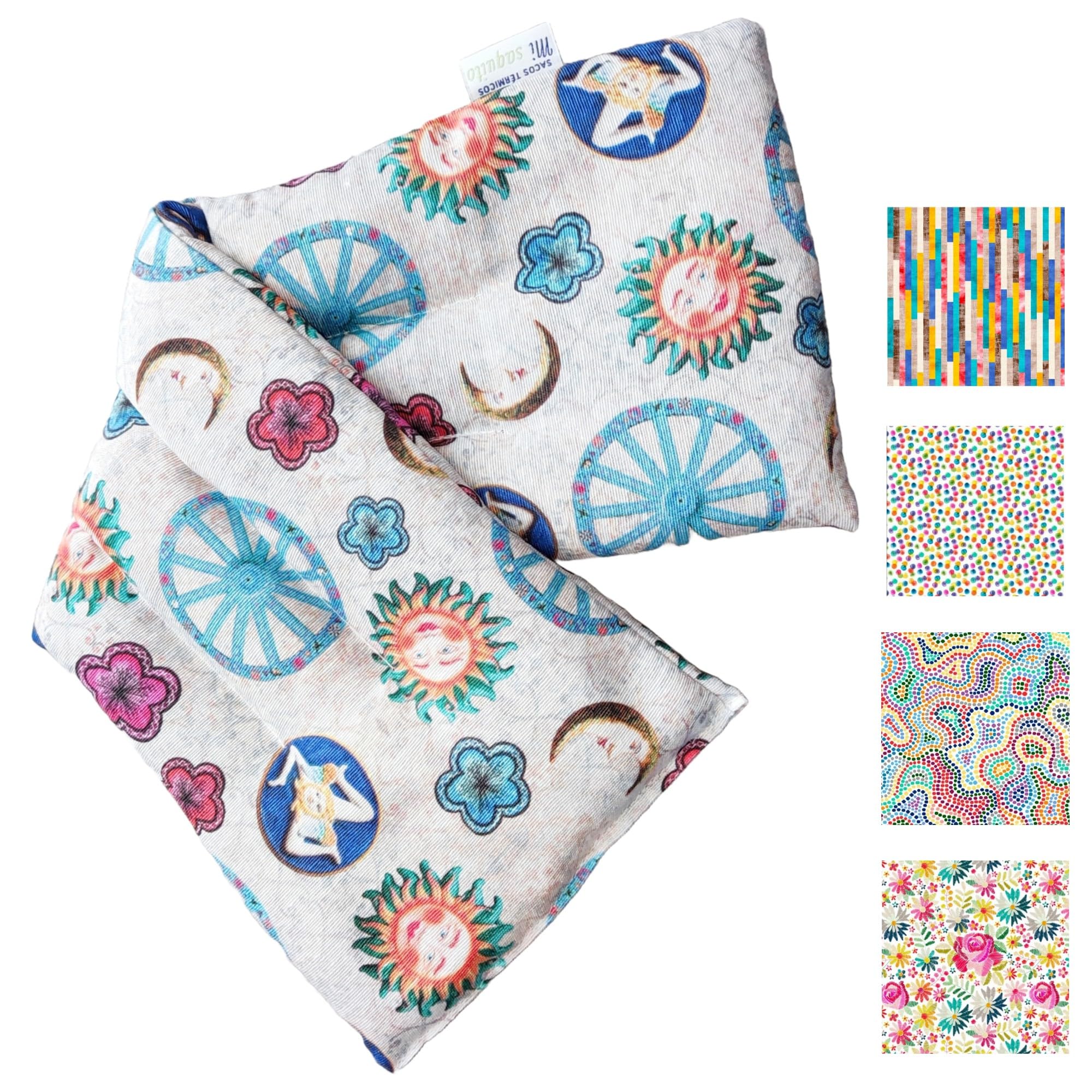 Saco de Semillas para Microondas 45x14 cm –Saquito Térmico Cervical con Lavanda– Bolsa Térmica de Calor y FrÃo – Saco Térmico para Cuello/Espalda -Almohadilla Térmica Alivio Dolor Menstrual (ROMA)