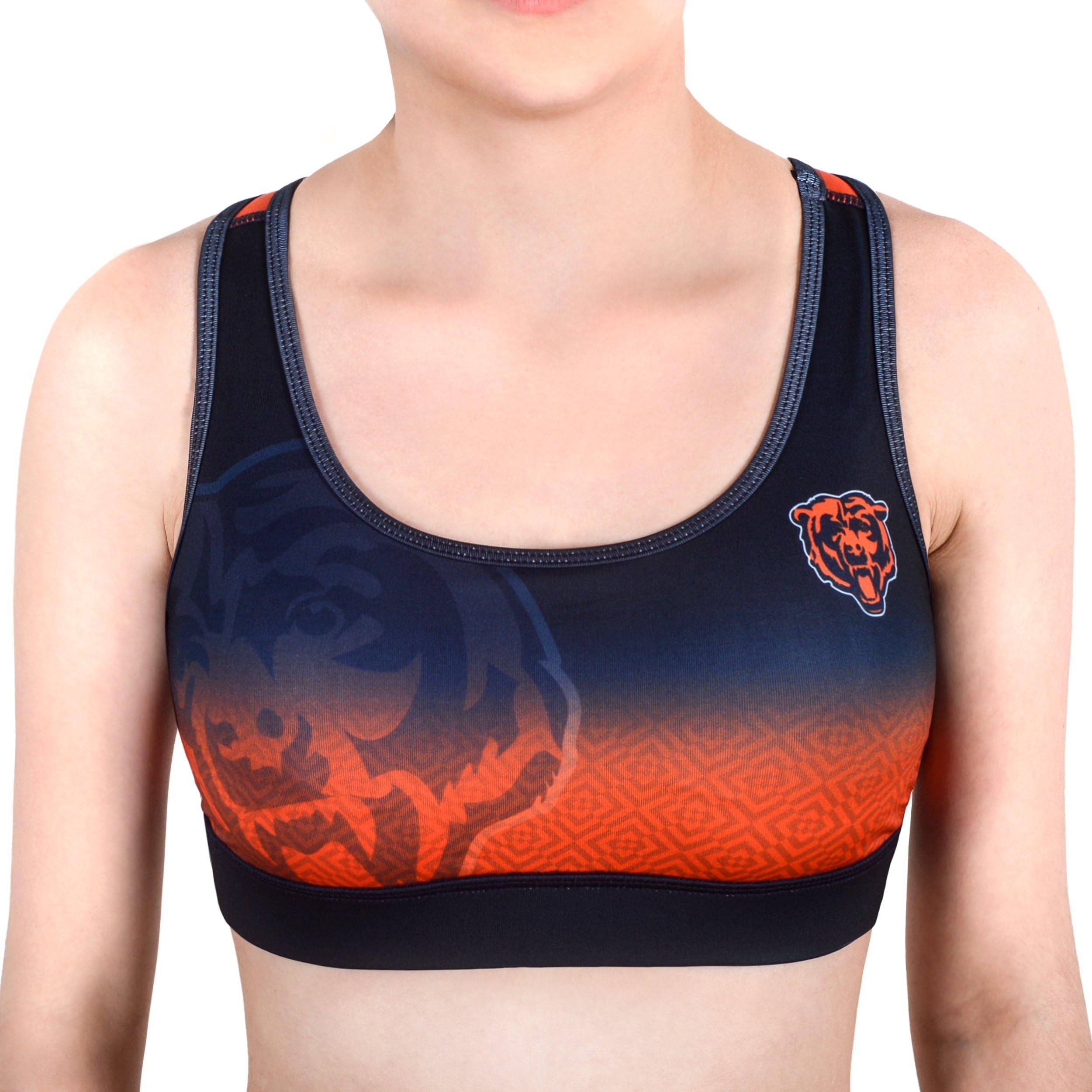 Chicago Bears Gradient Sports Bra Extra Small